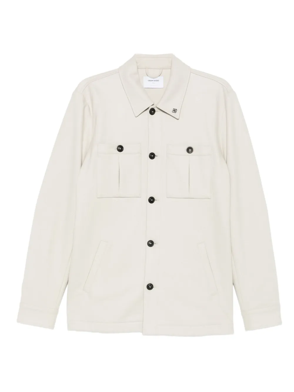 Gran Sasso Buttoned-up Jacket In Neutral