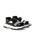 DSQUARED2 KIDS logo-detail platform sandals - Black