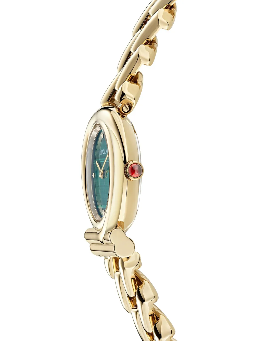 Ferragamo Gancini Twisted Chain Watch In Gold