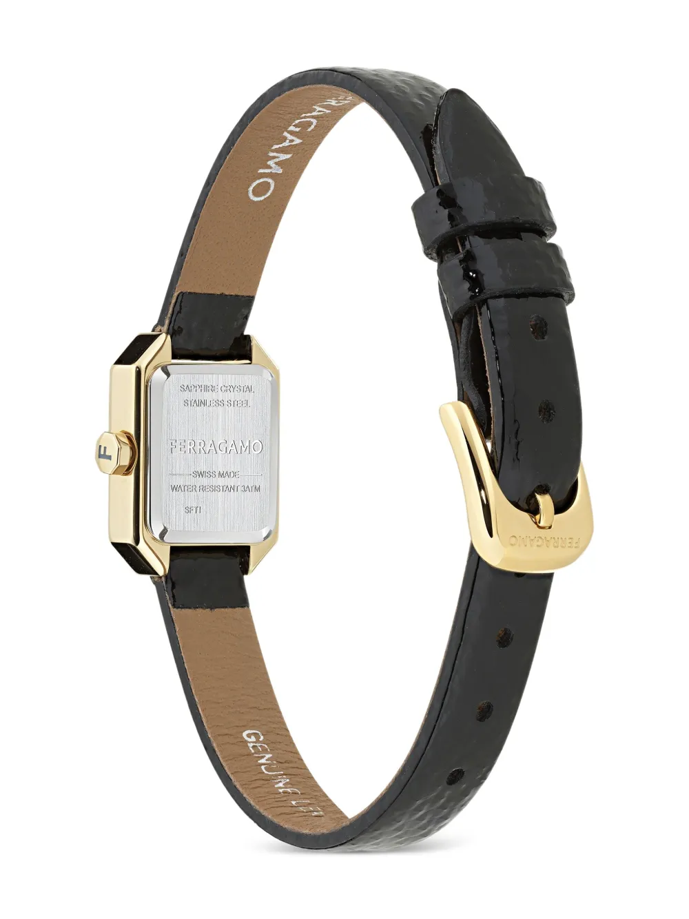 Ferragamo Crystal Petite 15 X 20mm In Black