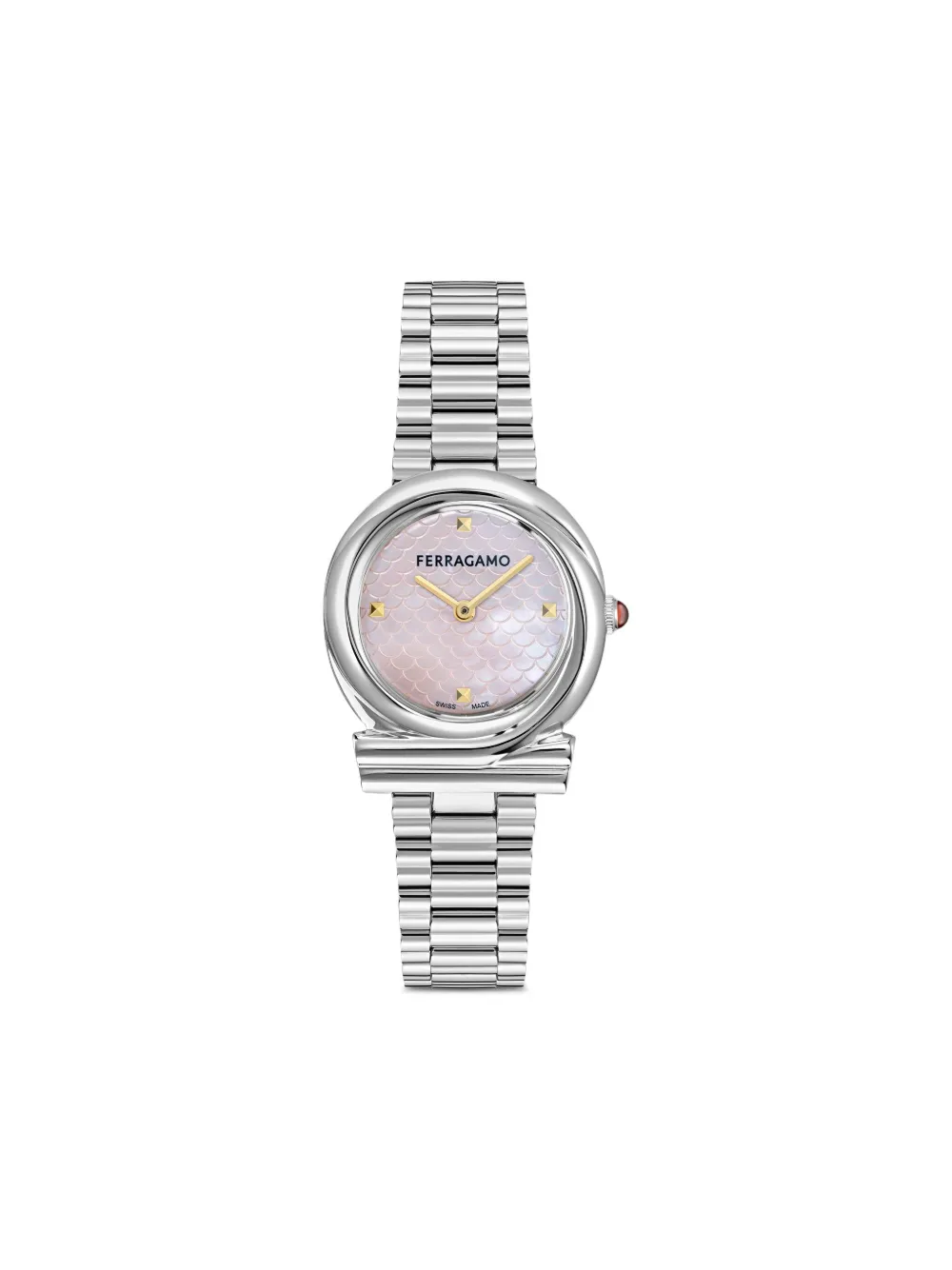 Ferragamo Twisted Gancini 28mm - シルバートーン Ferragamo Twisted Gancini 28mm - シルバートーン