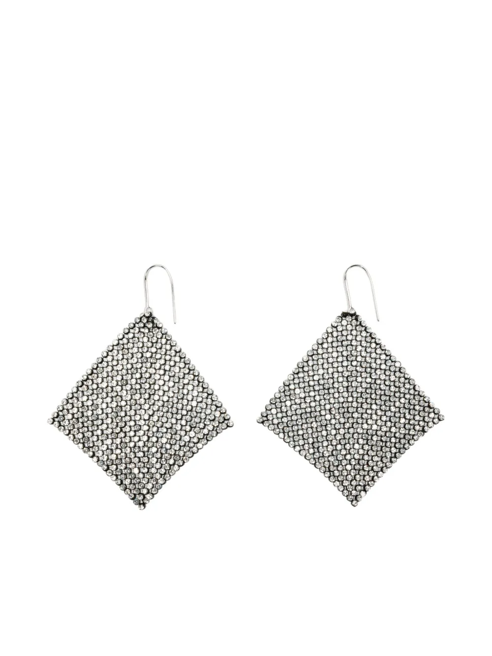 Isabel Marant Chainmail Drop Earrings In White