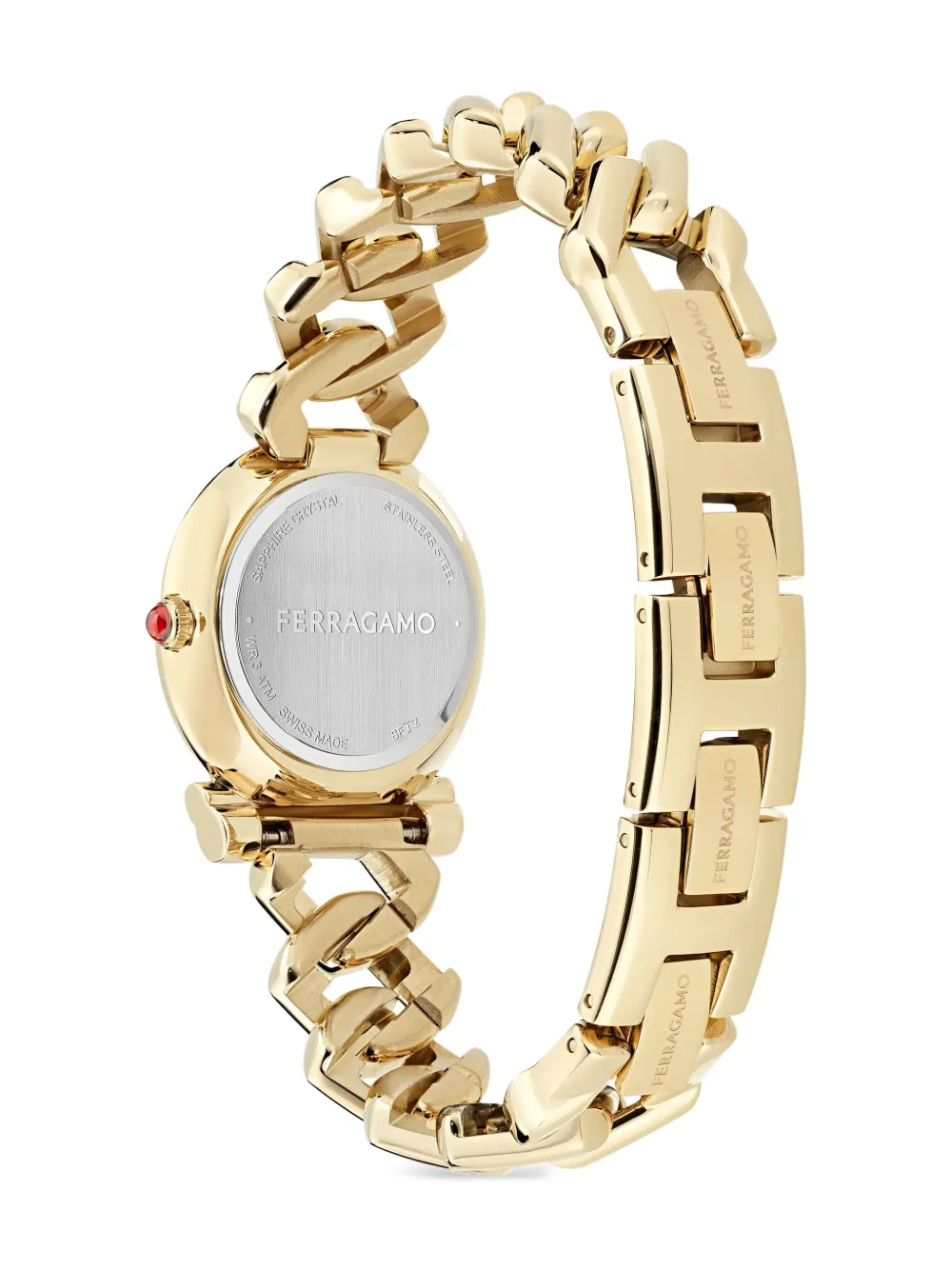 Ferragamo Gancini Twisted 28mm In Gold