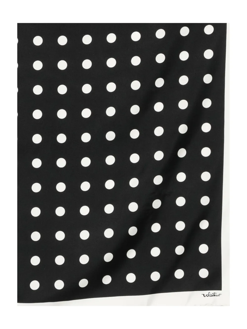 Valentino Garavani polka dots silk scarf - Zwart