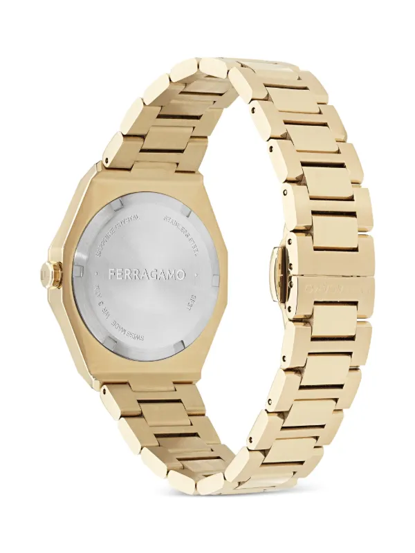 Ferragamo Edge 3H 34mm Watch | Gold | FARFETCH