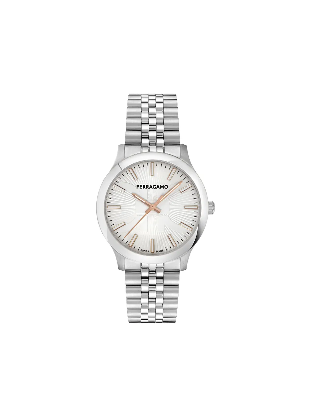 Ferragamo Duo 40mm In Silver