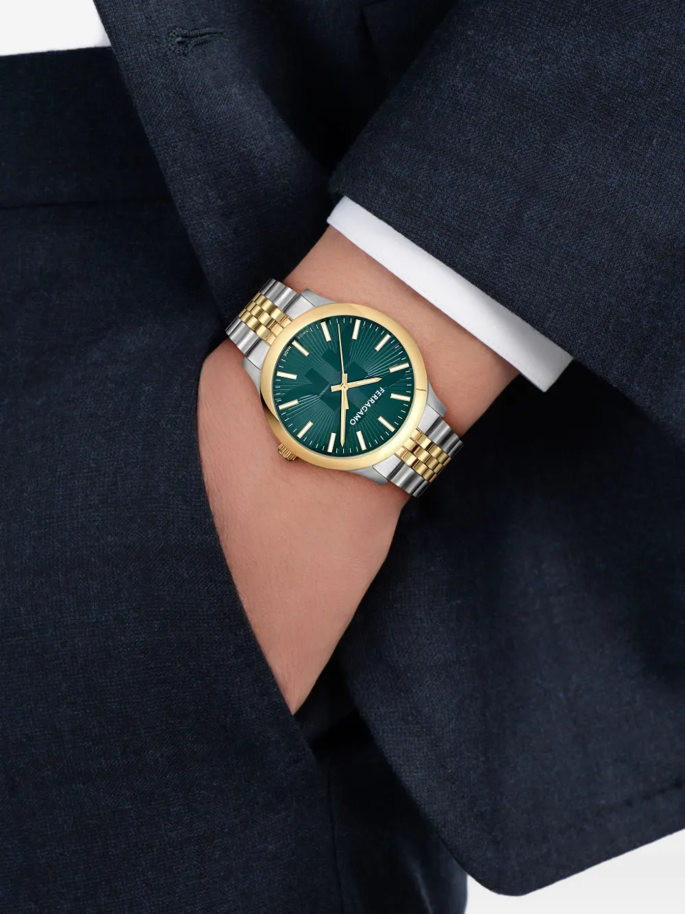 Ferragamo Two-tone 40mm In Green