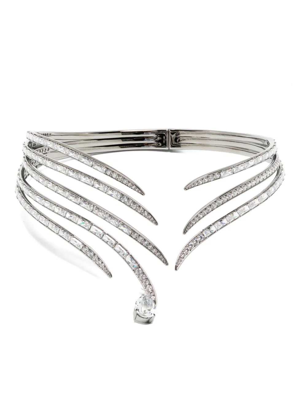 Swarovski crystal-embellished choker necklace | Silver | Image 1