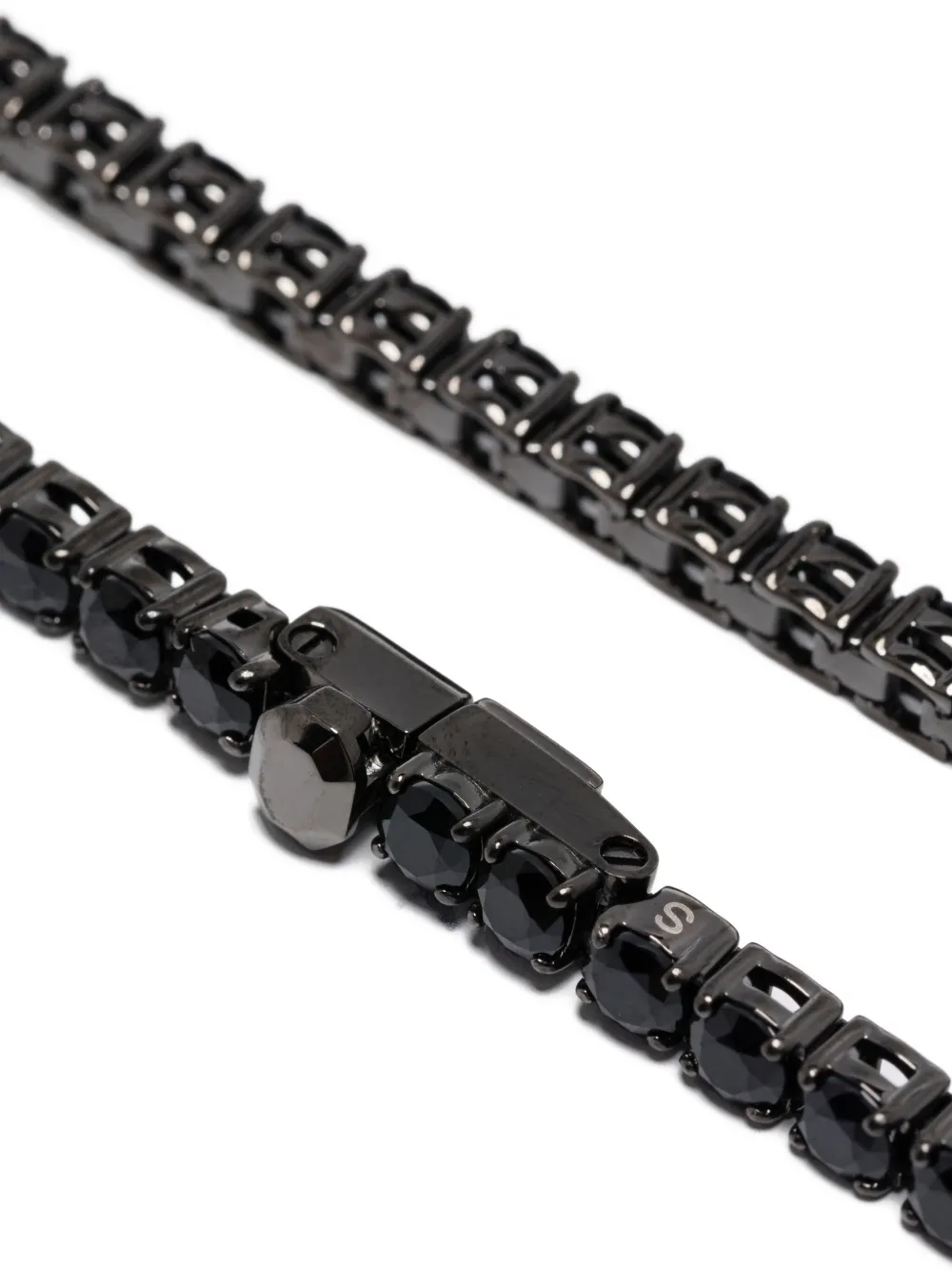 Swarovski Matrix Tennis Ruthenium Bracelet In Metallic