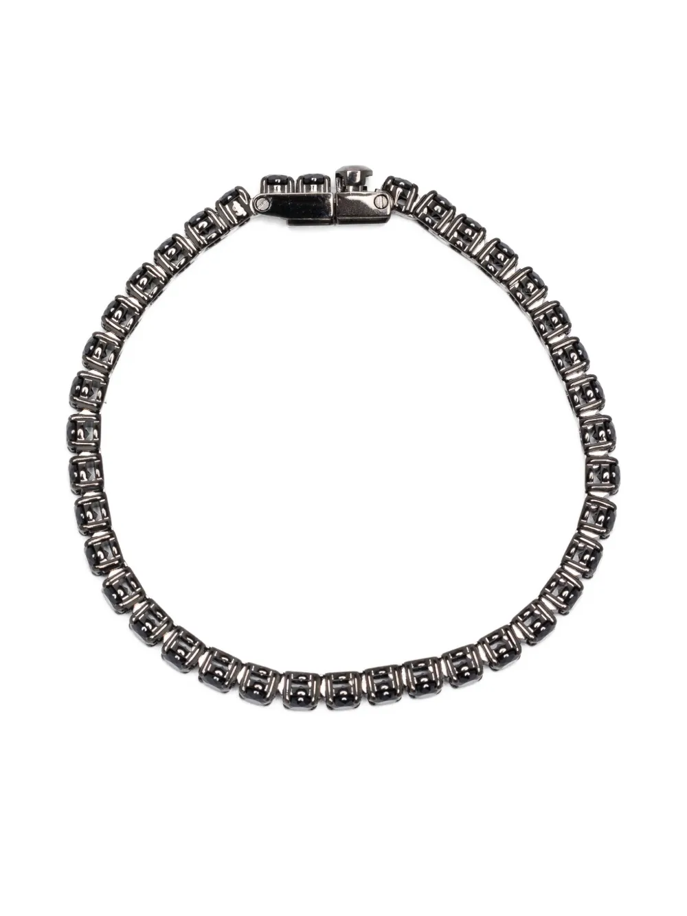 Swarovski Matrix Tennis Ruthenium Bracelet In Metallic