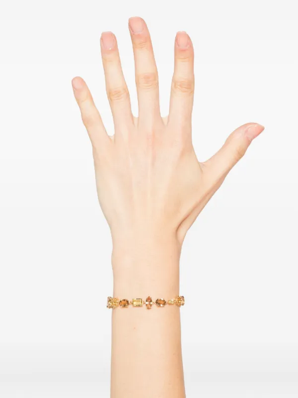 Swarovski Gema クリスタル ブレスレット | ゴールドトーン