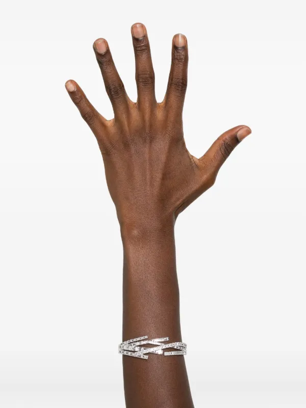Swarovski クリスタルブレスレット Swarovski Matrix クリスタル ブレスレット | シルバートーン