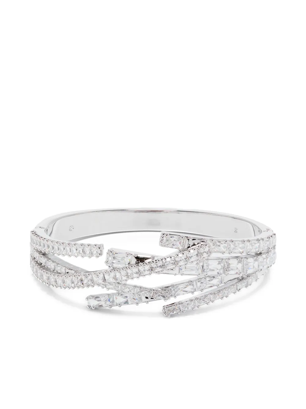 Swarovski Matrix Crystal-embellished Rhodium-plated Bracelet In Metallic