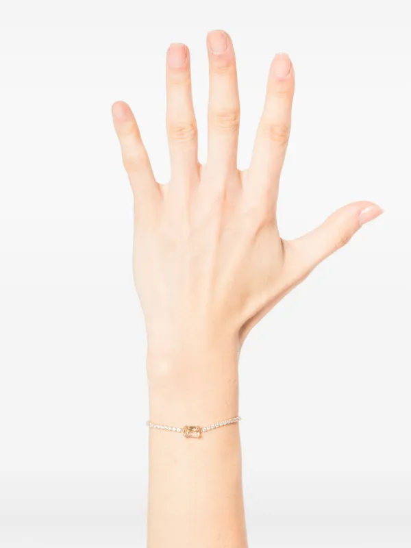 Swarovski テニス マトリックス ブレスレット | ゴールドトーン 
