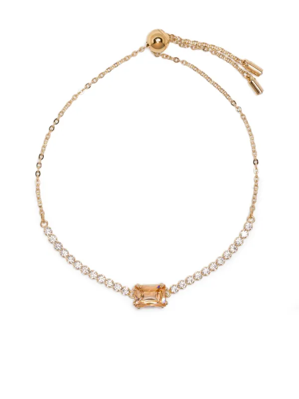 Swarovski テニス マトリックス ブレスレット | ゴールドトーン 