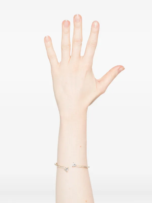 【SWAROVSKI】Mesmera Attract バングル Mesmera bangle, Heart, White, Rhodium plated | Swarovski
