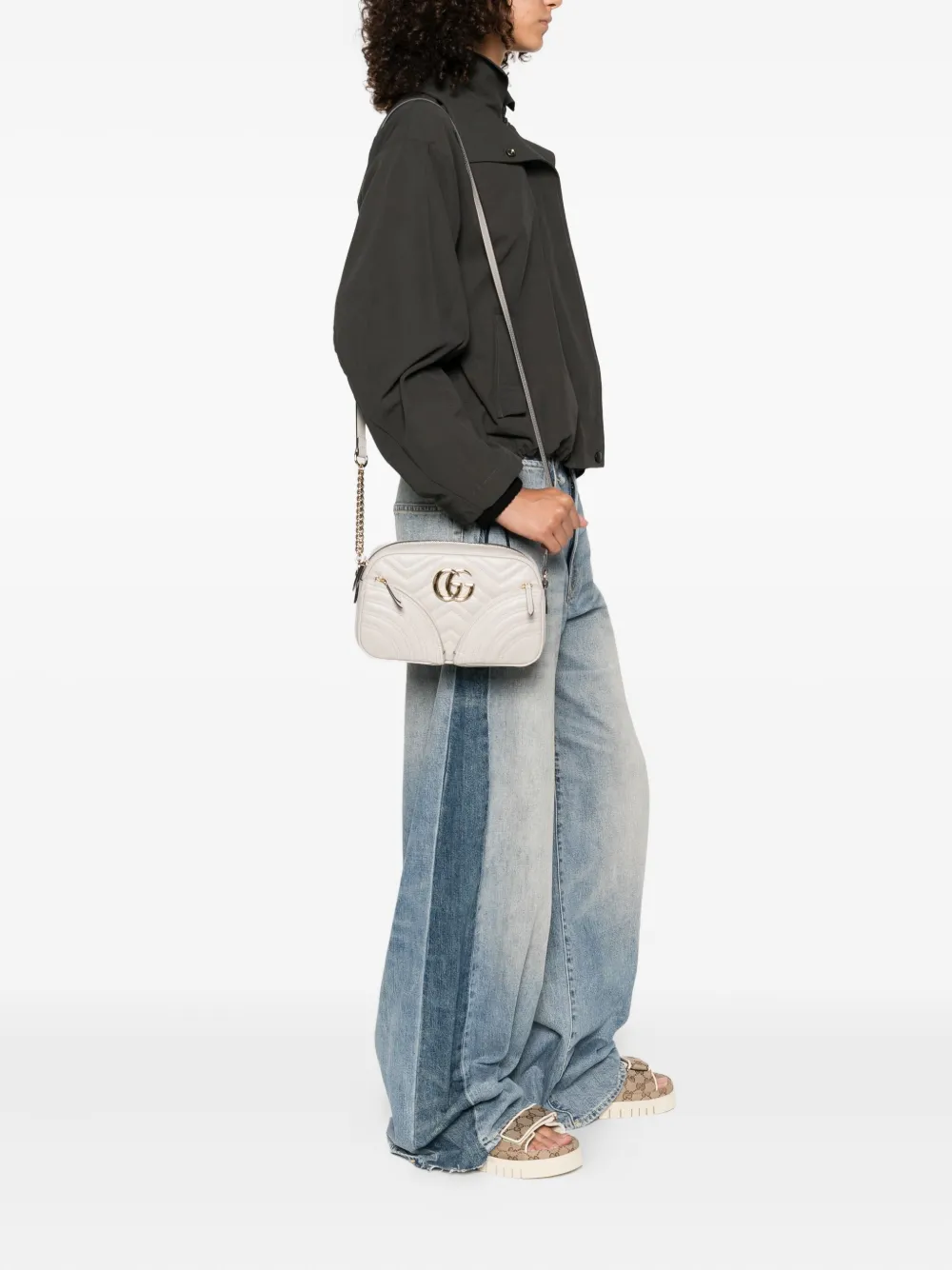 Gucci GG Marmont crossbody bag Grijs