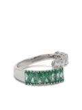 Swarovski Matrix emerald-zirconia ring - Silver
