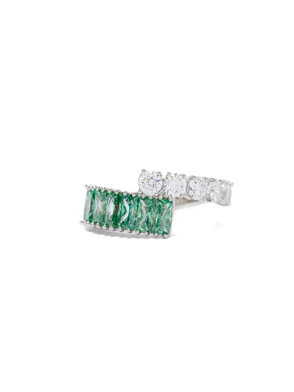 Swarovski Matrix Mixed-cut Crystal Ring In Metallic
