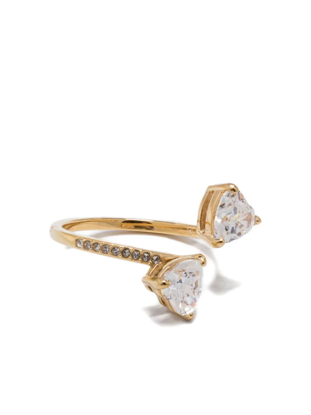 Swarovski Crystal-embellished Heart Ring In Gold
