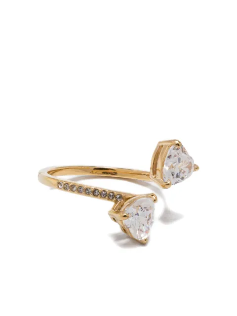 Swarovski crystal-embellished heart ring