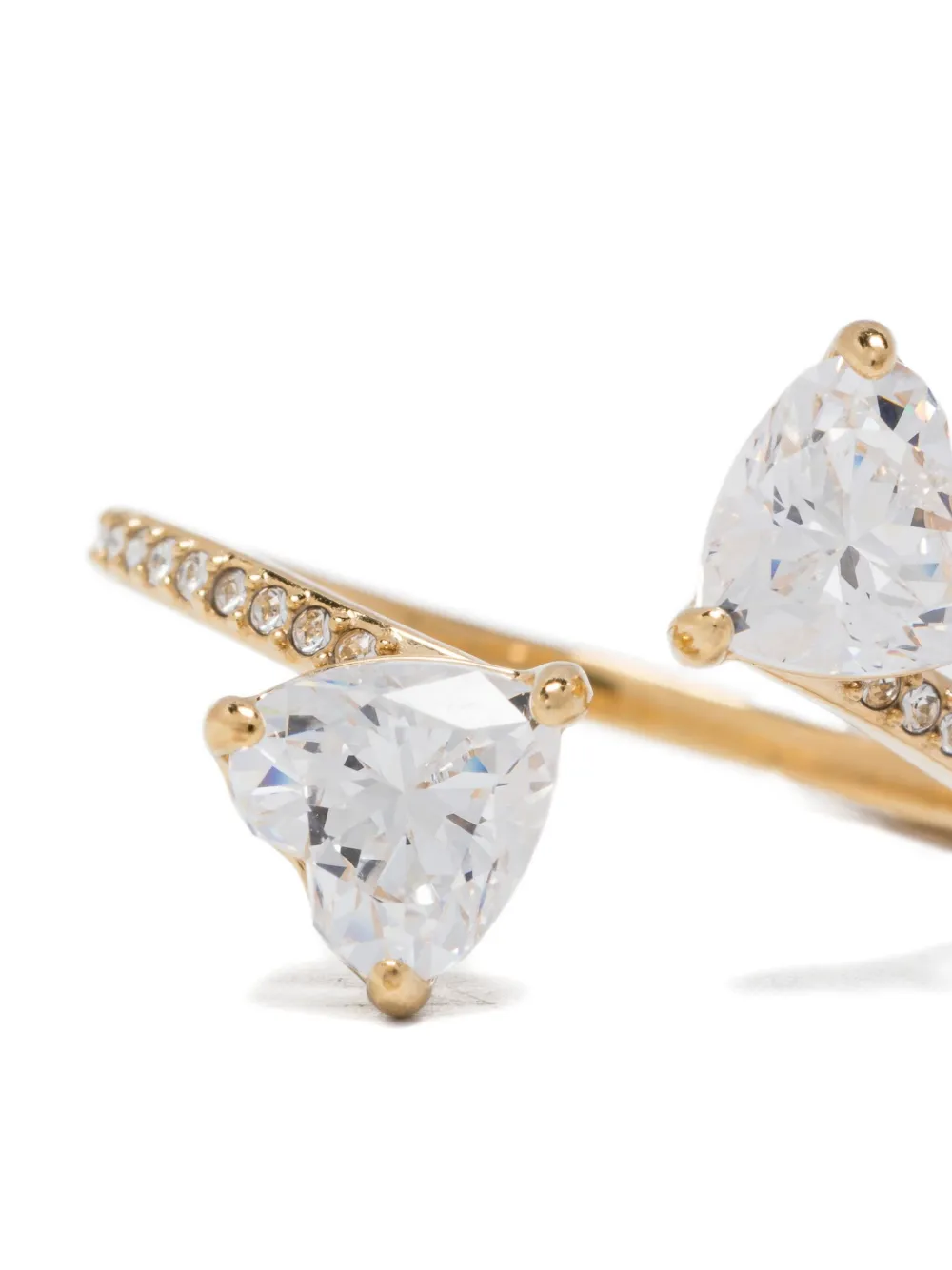 Swarovski Crystal-embellished Heart Ring In Gold