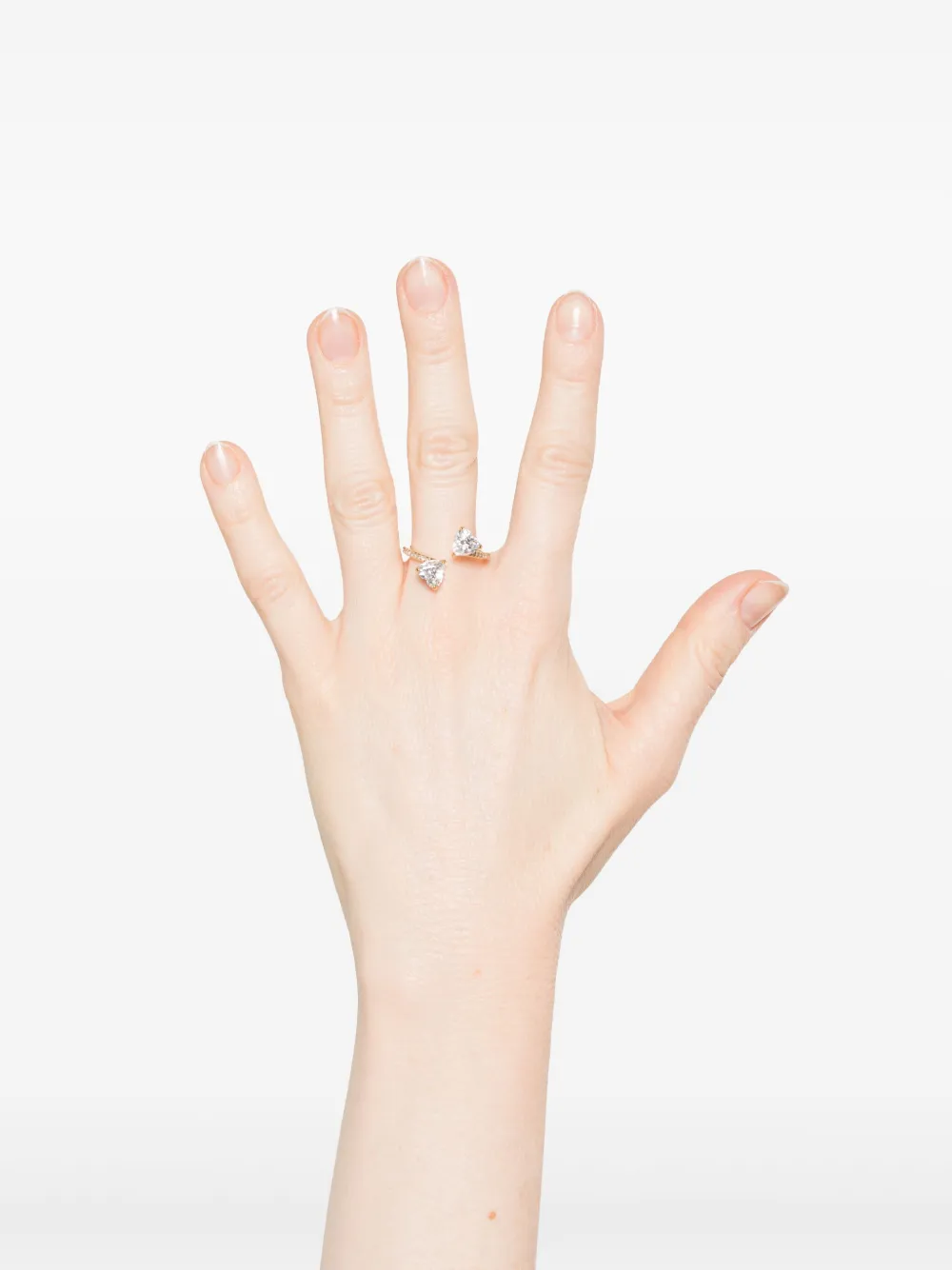 Swarovski Crystal-embellished Heart Ring In Gold