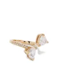 Swarovski Mesmera heart-crystal ring - White