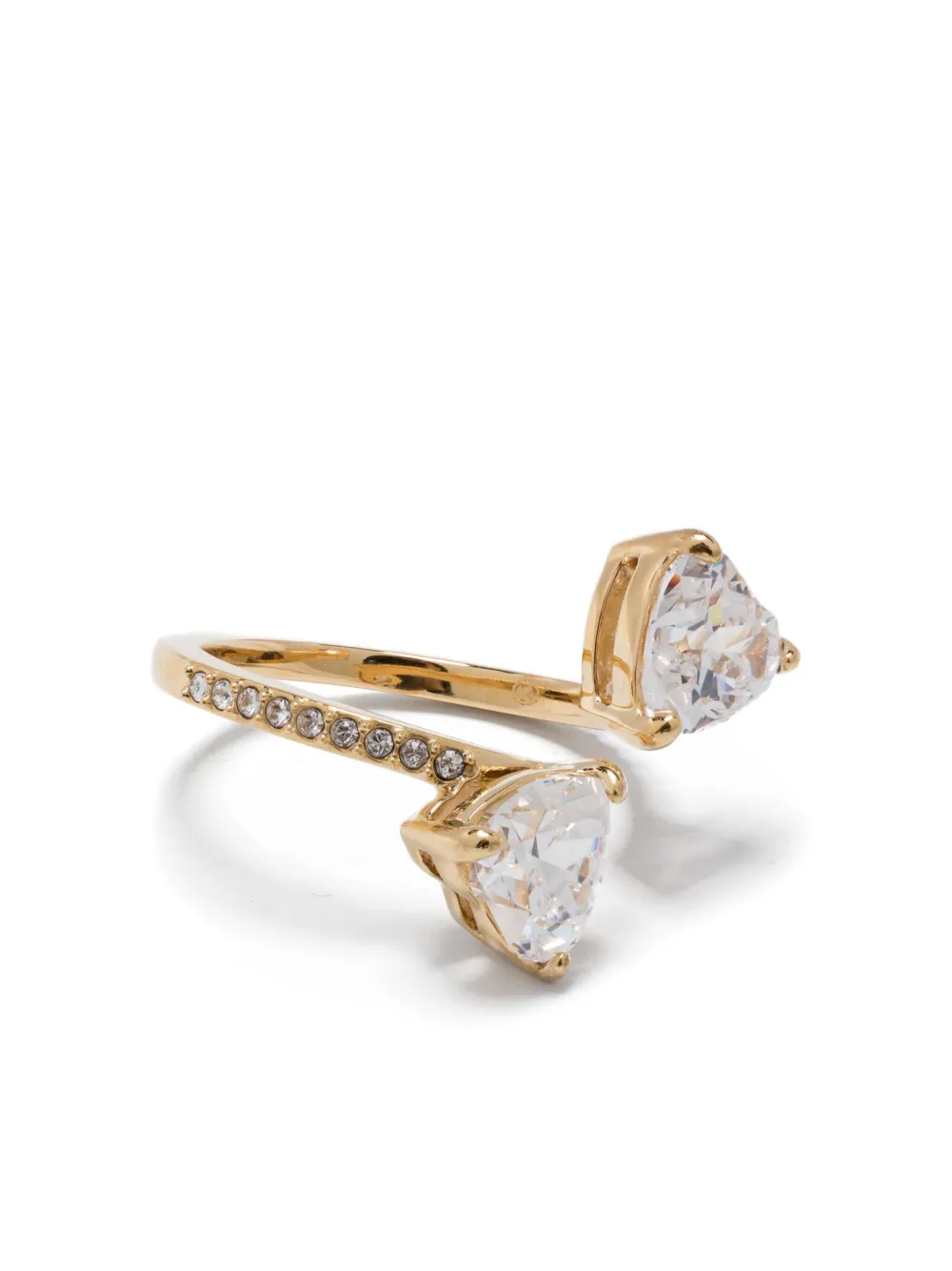 Swarovski crystal-embellishment ring | Gold | Image 1
