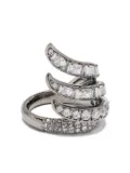 Swarovski triple-band crystal ring - Silver