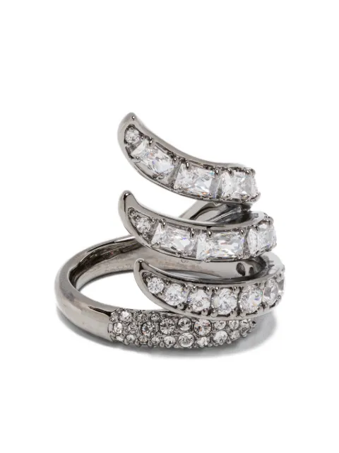 Swarovski triple-band crystal ring