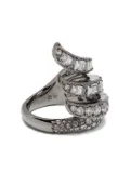 Swarovski Vienna ruthenium-plated swirl ring - Silver