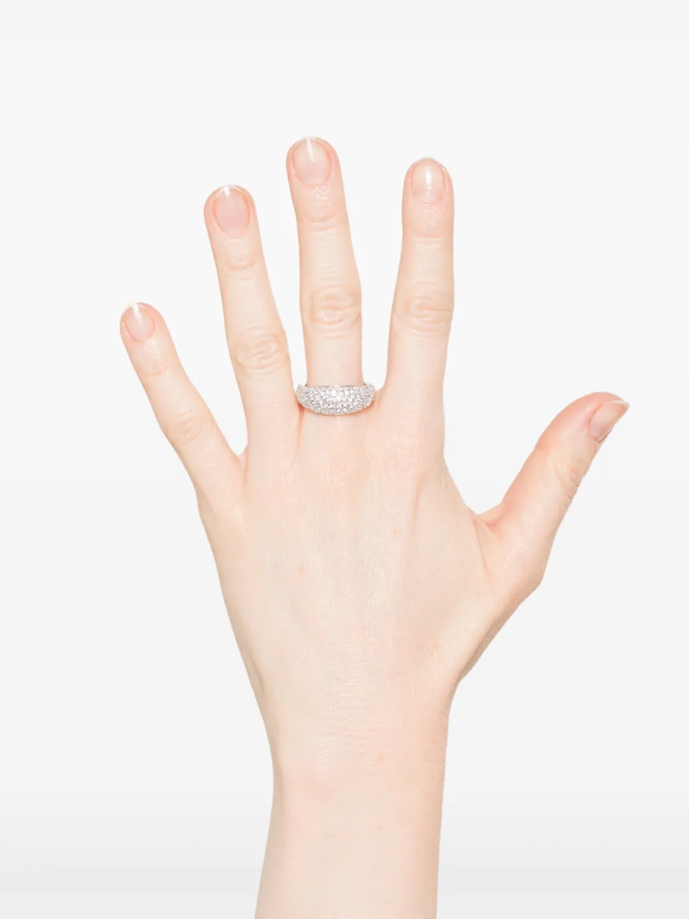 Swarovski Sublima Pavé-set Dome Ring In Silver