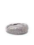 Swarovski pavé-set domed ring - Silver