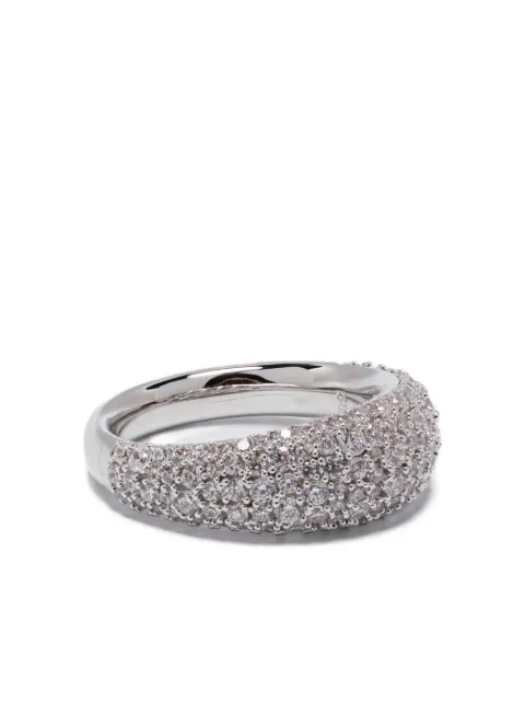 Swarovski pavé-set domed ring