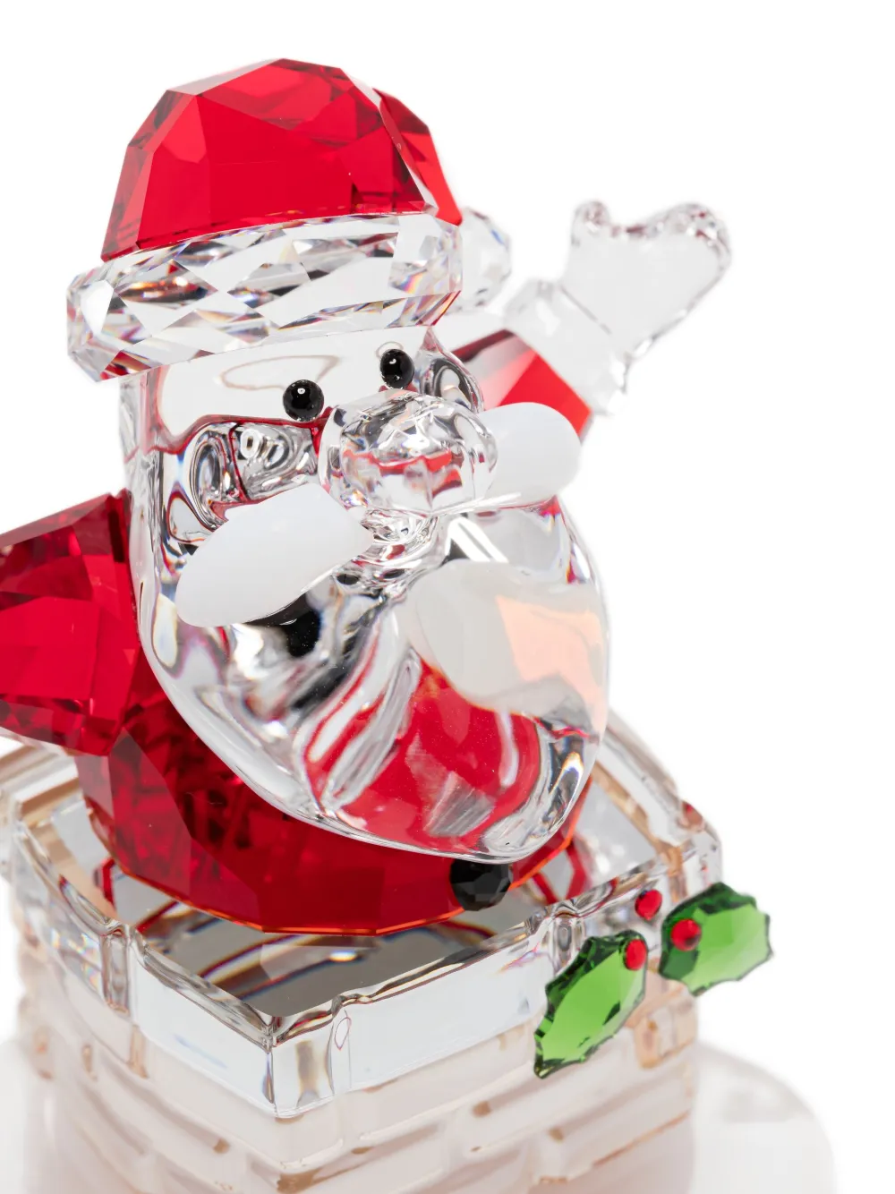 Swarovski Holiday Cheers Santa Claus Chimney Crystal Figurine (6cm X 6cm) In Multi