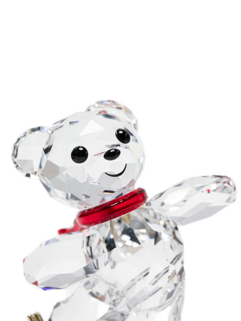 Swarovski Kris Bear 130th Anniversary Crystal Ice-skate Bear Figurine In Transparent