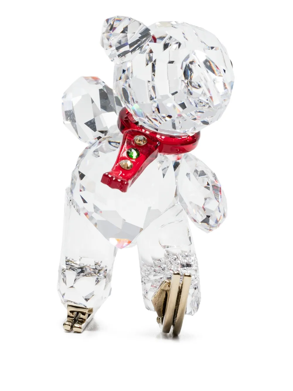 Swarovski Kris Bear 130th Anniversary Crystal Ice-skate Bear Figurine In Transparent