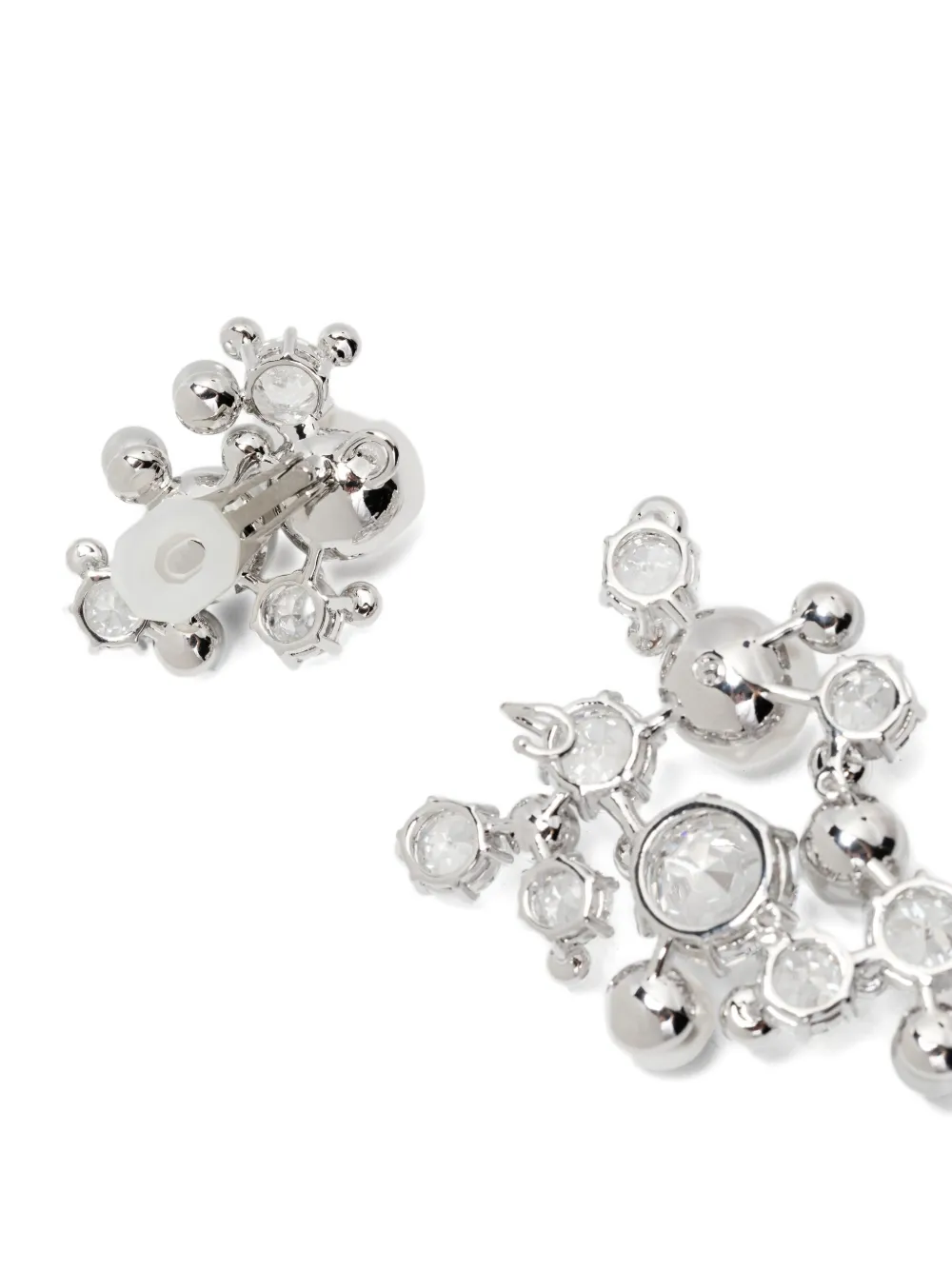 Swarovski Constella Crystal-embellished Clip Earrings In Metallic