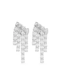 Swarovski Millenia octagon-cut chandelier earrings - White