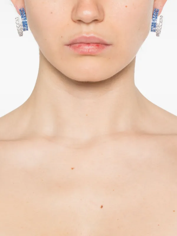 Swarovski Matrix フープピアス | シルバートーン | FARFETCH JP