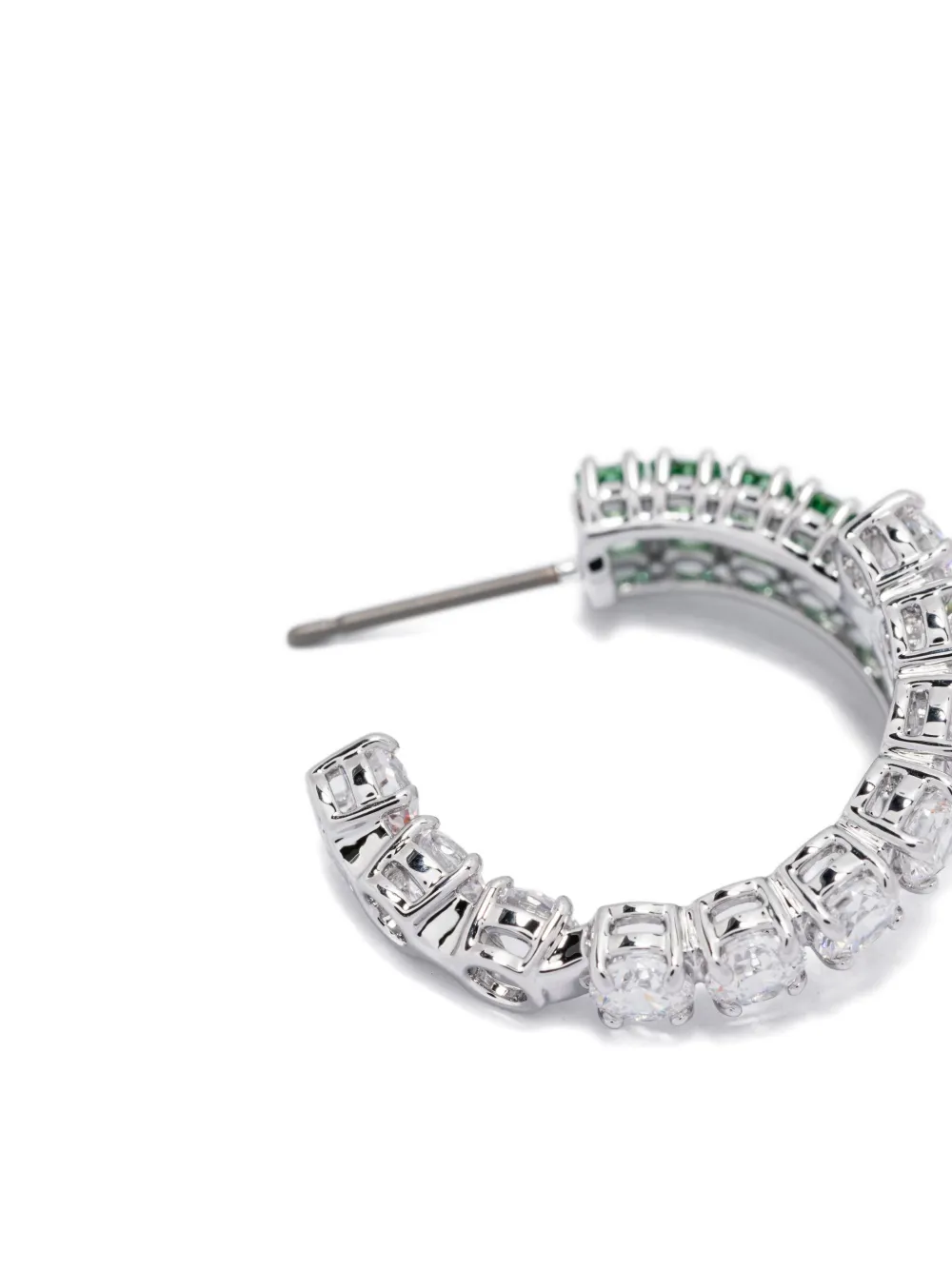  Swarovski Matrix Hoop Earrings - Silver 