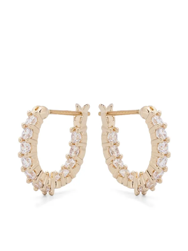 【完売品】SWAROVSKI★stone★フープピアス★ローズゴールド ☆SWAROVSKI☆シンプル＆上品な輝き☆Stone フープ ピアス