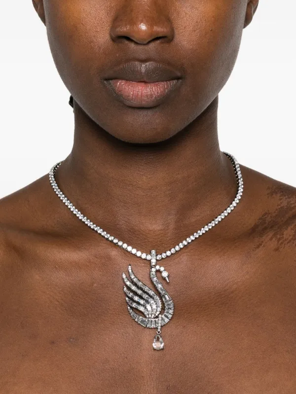 Swarovski Iconic Swan ペンダント ネックレス | シルバートーン