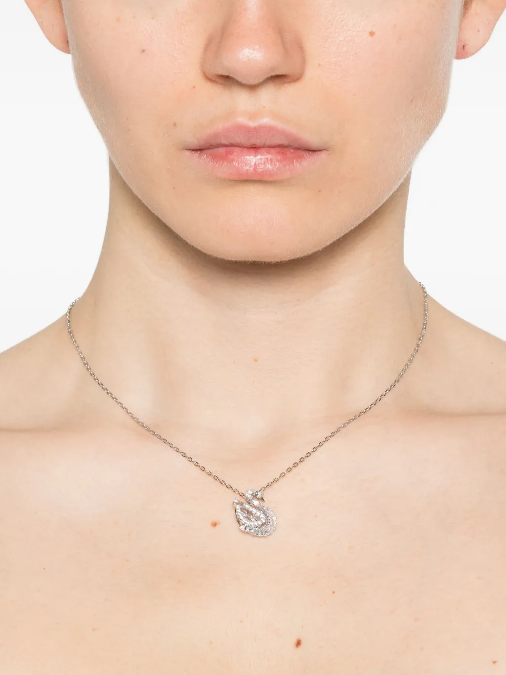 Swarovski Halsketting met zwaan-hanger - Zilver