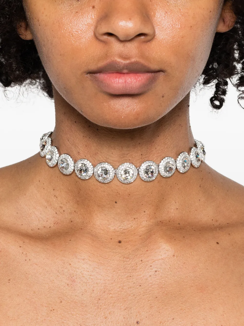 Swarovski Una Choker In Metallic