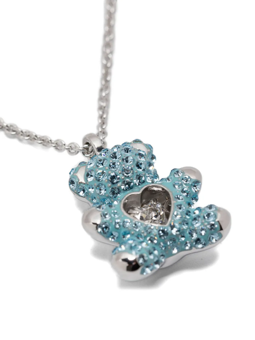 Swarovski Teddy Heart Necklace In Metallic