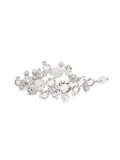 Swarovski crystal-pearl brooch - Silver