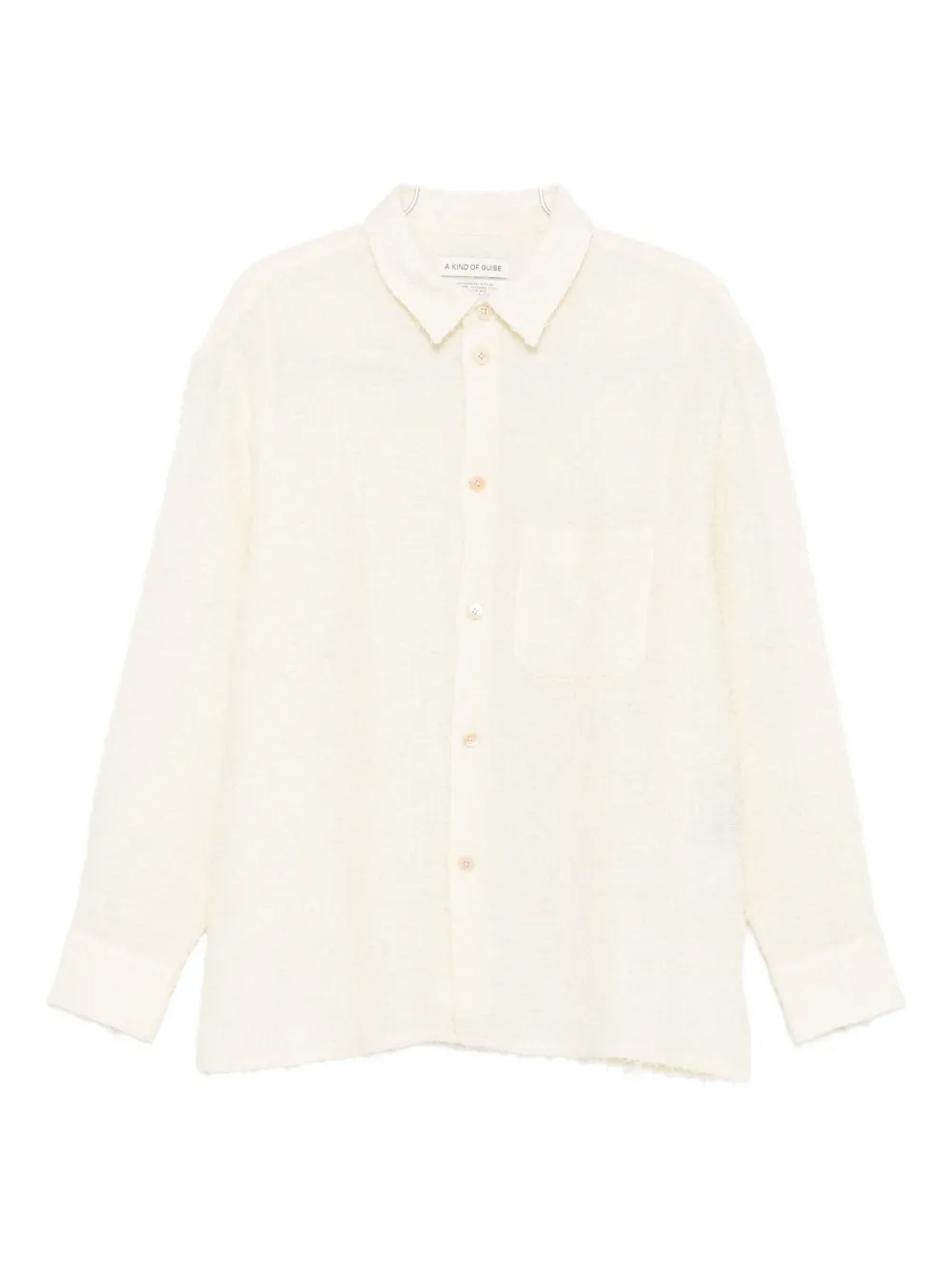 A Kind Of Guise Gusto Brushed-effect Shirt In Neutral