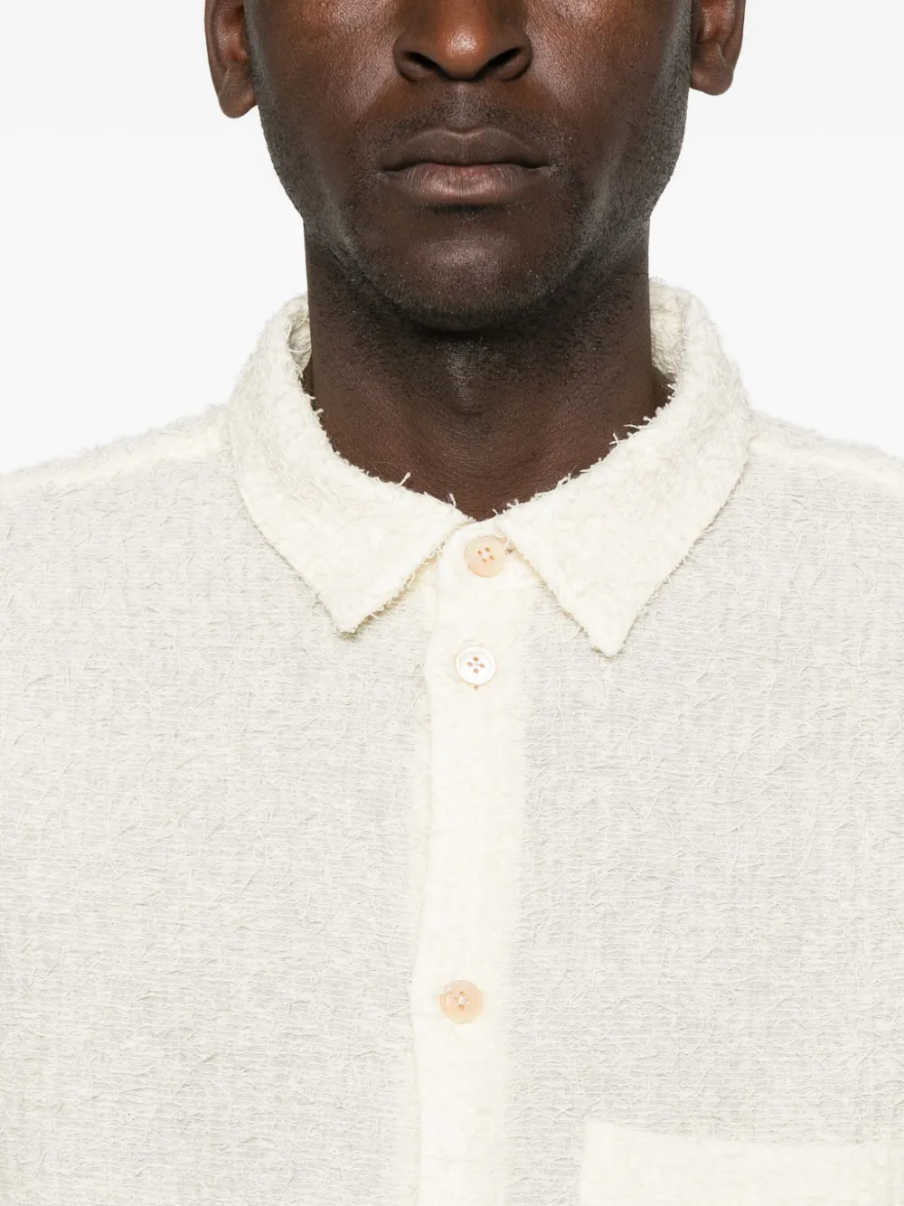 A Kind Of Guise Gusto Brushed-effect Shirt In Neutral
